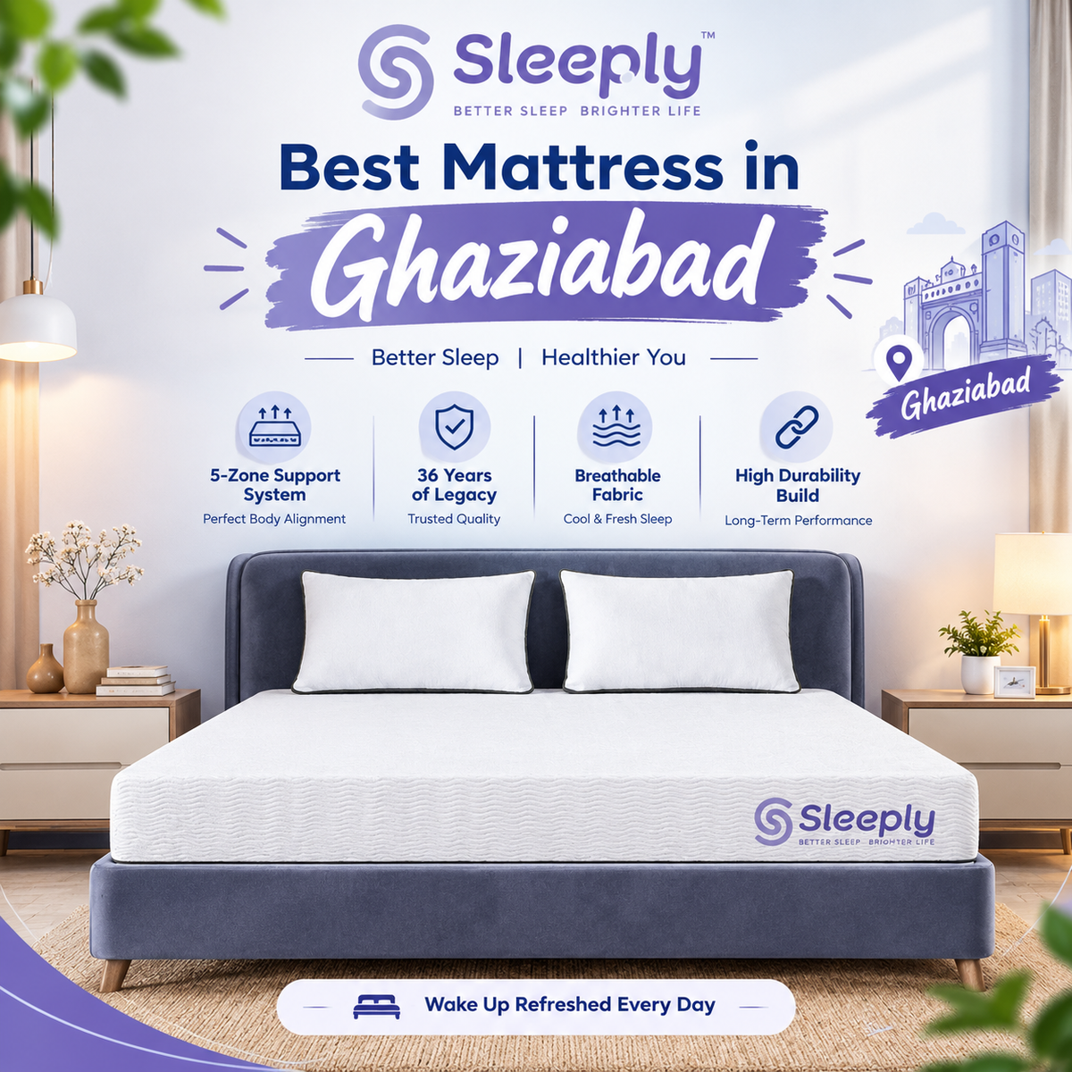 Best Mattress In Ghaziabad – Choose Sleep With My Sleeply
