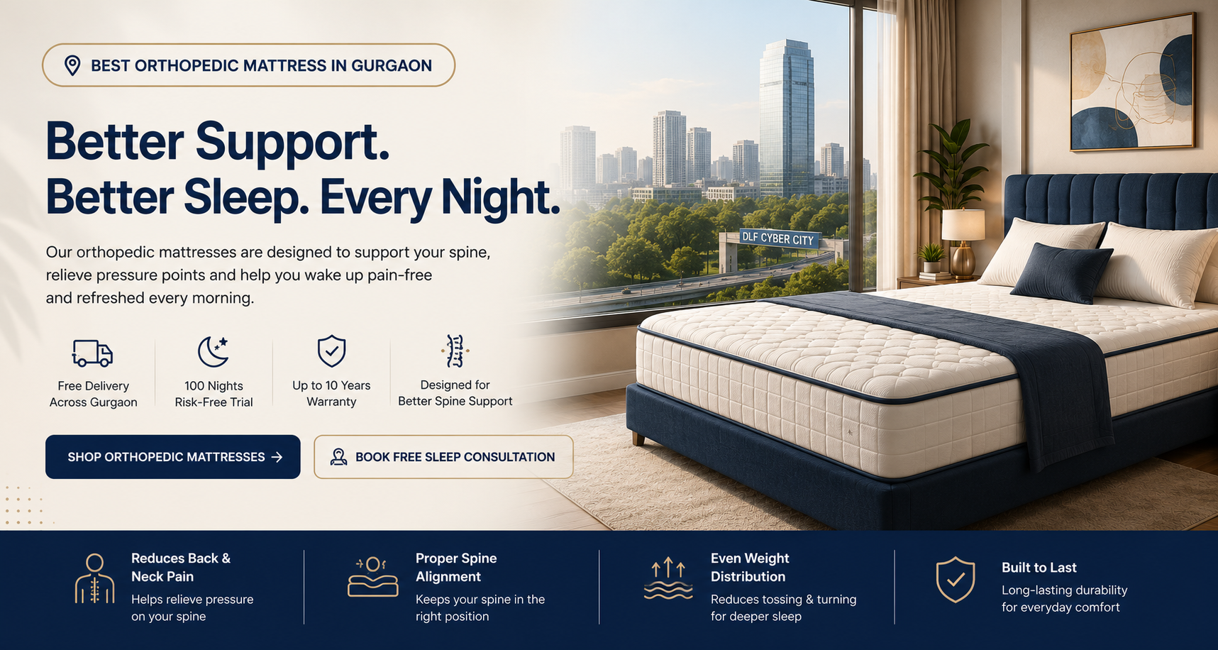 Best Orthopedic Mattress in Gurgaon for Better Back Support & Healthy Sleep